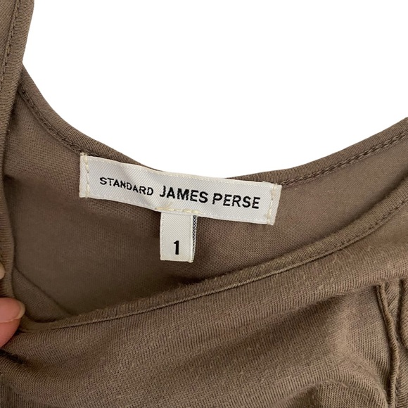 James Perse Khaki Green Linen Blend Pocket Tank Dress, Size 1=S - Picture 13 of 13